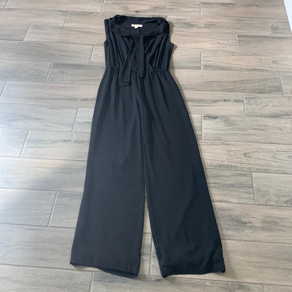 MICHAEL Michael Kors Black Sleeveless Tie-Neck Jumpsuit